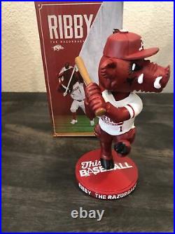 Arkansas Razorbacks Baseball Limited Edition Ribby Bobblehead Bobble Head