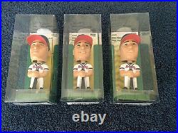 Atlanta Braves Baseball Chipper Maddux Glavine MLB Mini Bobblehead Set UDA NIB