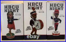 Atlanta Braves HBCU Night Bobblehead Set Drum Major Majorette & Thumper Drummer