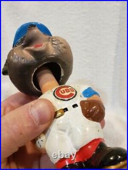 BEAUTIFUL 1964-67 Chicago Cubs Gold Round Base Bobblehead, VINTAGE&NICE