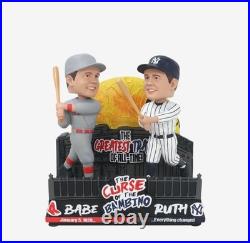 Babe Ruth Boston Red Sox & New York Yankees Curse Bambino Dual Bobblehead FOCO