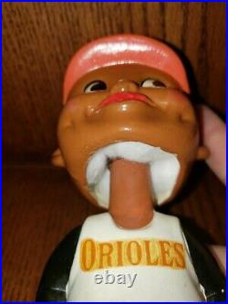 Baltimore Orioles Black Face Vintage Bobblehead/Nodder/Bobbing Head Mint Repaint