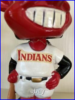 Baseball bobble Head 1960s vintage old Cleveland Indians Chief Gold base Nodder