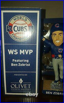 Ben Zobrist World Series Mvp Chicago Cubs Bobblehead Sga 2017 6/8/2017 New Box