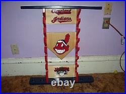 Bobble head shelf Cleveland Indians holds up to 19 bobble heads Bats & Balls