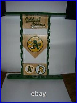 Bobble head shelf Oakland A's holds up to 19 bobble heads Bats & Balls Wall Hung