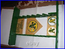 Bobble head shelf Oakland A's holds up to 19 bobble heads Bats & Balls Wall Hung