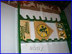 Bobble head shelf Oakland A's holds up to 19 bobble heads Bats & Balls Wall Hung