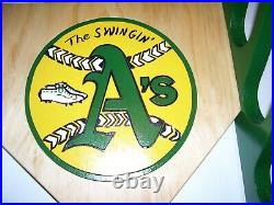 Bobble head shelf Oakland A's holds up to 19 bobble heads Bats & Balls Wall Hung