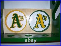 Bobble head shelf Oakland A's holds up to 19 bobble heads Bats & Balls Wall Hung