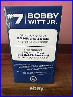 Bobby Witt Jr. 2023 STM Exclusive DUAL Bobblehead Standout Rookie KC Royals NIB