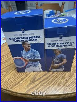 Bobby Witt Jr & Salvador Perez 2025 Season Ticket Member Exclusive Bobbleheads