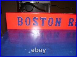 Boston Red Sox Bobble Head Display Case Handcrafted Pinewood Logos Socks & B