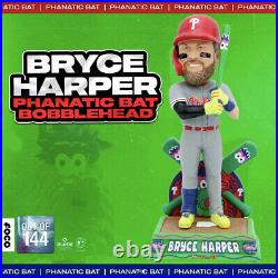 Bryce Harper Philadelphia Phillies Phanatic Bat Bobblehead! NIB! Ltd Ed 144