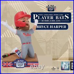 Bryce Harper Phillies 2024 MLB London Series HR Slide & Phanatic Bat Bobblehead