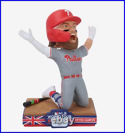 Bryce Harper Phillies 2024 MLB London Series HR Slide & Phanatic Bat Bobblehead