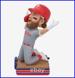 Bryce Harper Phillies 2024 MLB London Series HR Slide & Phanatic Bat Bobblehead