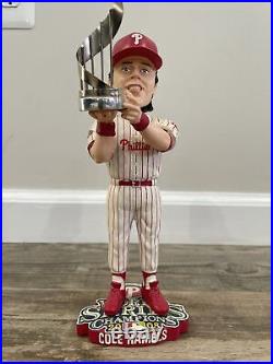 COLE HAMELS Philadelphia Phillies Bobblehead 2008 World Series MVP Trophy