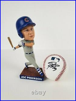 Chicago Cubs- Dodgers Joc Pederson Bobblehead Custom Painted + Signed Baseball