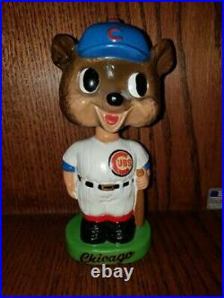 Chicago Cubs Green Base Nodder/Bobblehead/Bobbing Head Mint