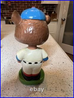 Chicago Cubs MLB Vintage 1960's Ceramic Bobblehead With Box REPAIRED READ