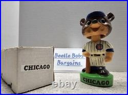 Chicago Cubs MLB Vintage 1960's Ceramic Bobblehead With Box REPAIRED READ