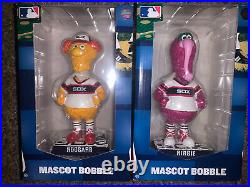 Chicago White Sox Ribbie And Roobarb Mascot Bobblehead Bobble Southpaw Rare Mint