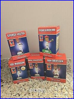Cincinnati Reds Hall of Fame Bobblehead 2012 Set of 5 Geronimo Morgan Foster Dan