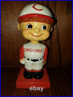 Cincinnati Reds Square Base Bobble Head/Bobbing Head/Nodder 1960 Mint Restored