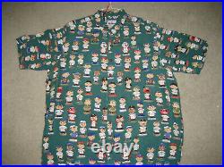 Classic Bobbleheads Hawaiian Shirt Mlb Baseball Reyn Spooner Size XL Green
