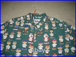 Classic Bobbleheads Hawaiian Shirt Mlb Baseball Reyn Spooner Size XL Green