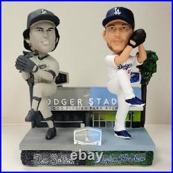 Clayton Kershaw & Don Sutton Then & Now Dodgers FOCO Forever Bobblehead /421 NEW