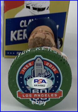 Clayton Kershaw Signed 60th Anniversary Dodgers Retro Bobblehead PSA/DNA COA BOX