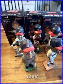 Cleveland Indians 15 Bobble Head Lot 1995 Belle Alomar Lofton Thome Slider Omar