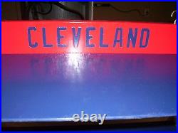 Cleveland Indians Bobble heads display case with Chief Wahoo