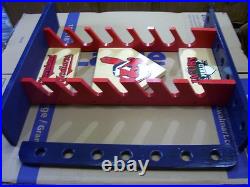 Cleveland Indians baseball Bats holds 7 bats 7 balls 18 bobble heads