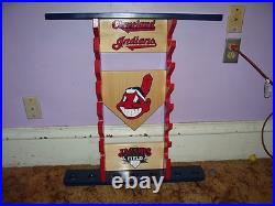 Cleveland Indians baseball Bats holds 7 bats 7 balls 18 bobble heads