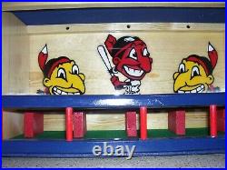 Cleveland Indians bobble head display case 1950 logos