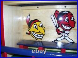 Cleveland Indians bobble head display case 1950 logos