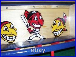 Cleveland Indians bobble head display case 1950 logos