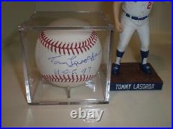 DODGERS Tommy Lasorda Signed MLB Baseball WithHOF 97 JSA COA + 2019 SGA Bobblehead