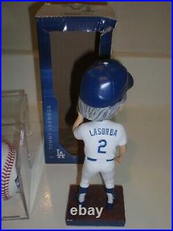 DODGERS Tommy Lasorda Signed MLB Baseball WithHOF 97 JSA COA + 2019 SGA Bobblehead