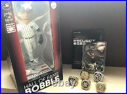 Derek Jeter NY Yankees HOF Bobblehead World Series Commemorative Rings SP Card