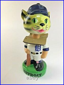 Detroit Tigers Baseball Vintage 1980s Mascot Bobblehead Nodder with Green Base