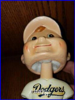 Dodger Round White Base Bobble Head/Bobbing Head/Nodder Mint and Restored 1960s