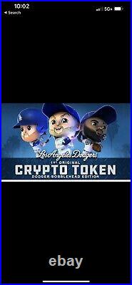 Dodgers Crypto Token Bobblehead Kershaw, Jansen, Or Turner Unredeemed Blockchain