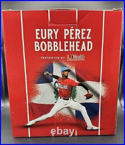Eury Pérez Miami Marlins SGA MLB Bobble Head Giveaway Auto Signed JSA