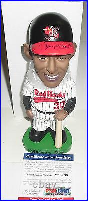 Fargo-Moorhead Redhawks MAURY WILLS SIGNED AUTOGRAPH Bobblehead PSA LA Dodgers