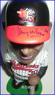 Fargo-Moorhead Redhawks MAURY WILLS SIGNED AUTOGRAPH Bobblehead PSA LA Dodgers