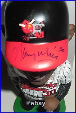 Fargo-Moorhead Redhawks MAURY WILLS SIGNED AUTOGRAPH Bobblehead PSA LA Dodgers